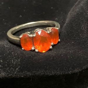Fire opal ring
